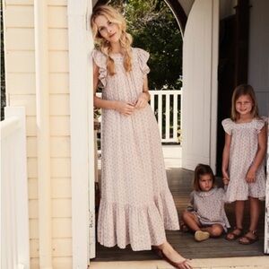 Dôen Sonnet Dress in Peach Martha’s Garden